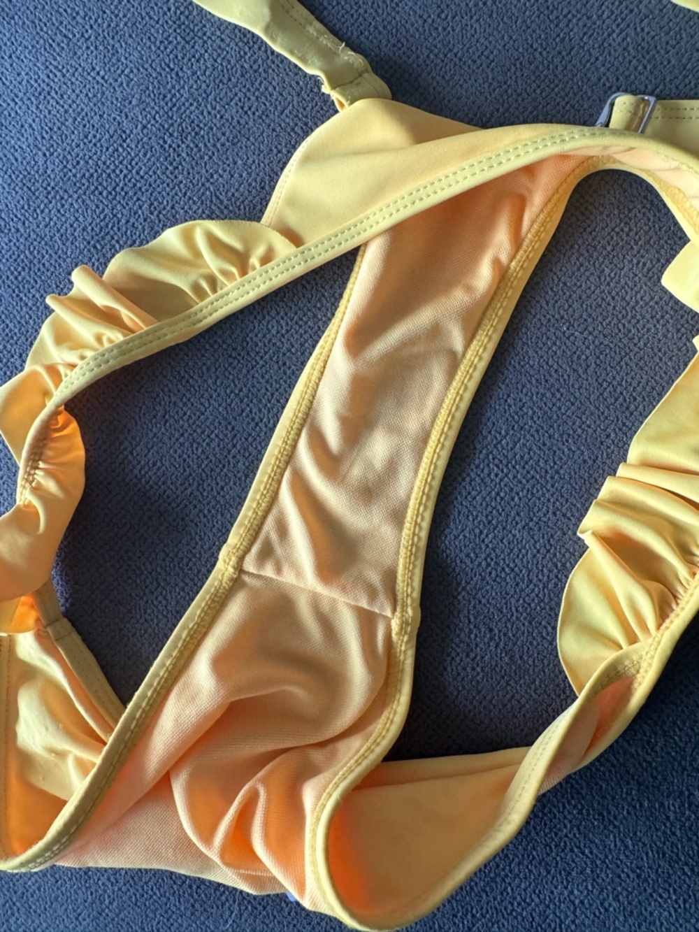 Yellow Ruffle Triangle Bikini Set - Picture 6 of 6